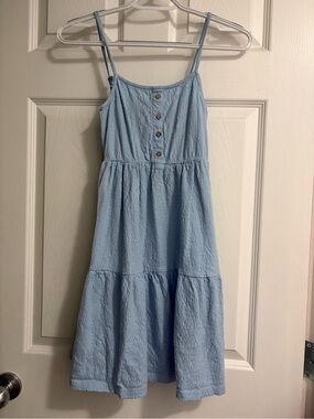 Roxy Light Blue Button-Front Summer Dress
